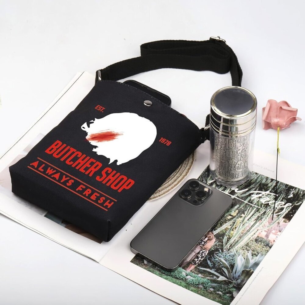Horror TV Show Inspired Butcher Shop Crossbody Bag Unisex Gift - Picture 6 of 7